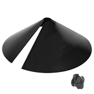 15" SQUIRREL BAFFLE-BLACK