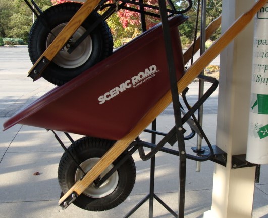 6CU FT. MAROON WHEELBARROW