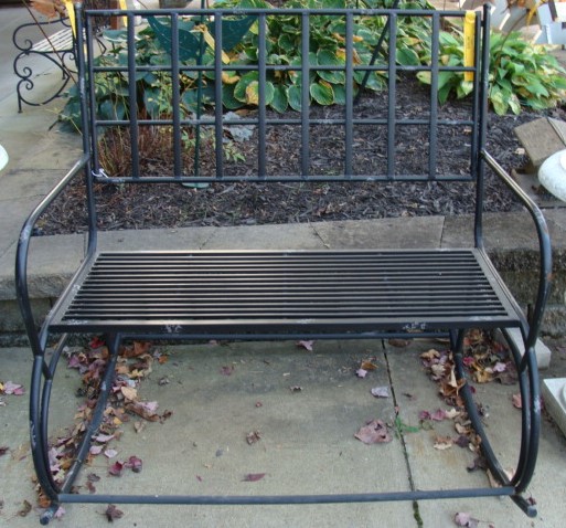  BLK ROCKING BENCH-IRON
