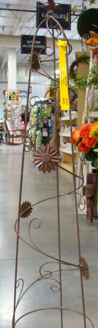 MED. BRONZE TRELLIS W/BIRD