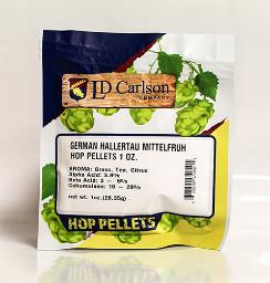 GERMAN HALLERTAU MITTELFRUH HOP PELLETS 1 OZ