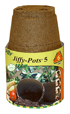 JIFFY 5" RND PEAT POT 6PK