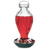 Fluted Glass Hummingbird Feeder