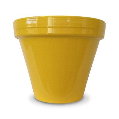 6.5" YELLOW CERA PLANTER