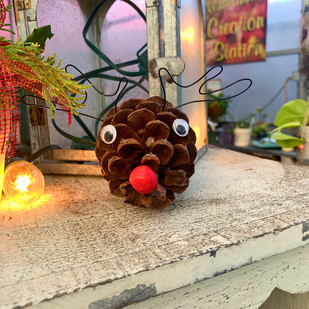 Pinecone Reindeer Ornament -December 6th (2:00PM-4:00PM)