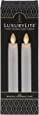 RESIN LED TAPER CANDLE-WHT. 2PC